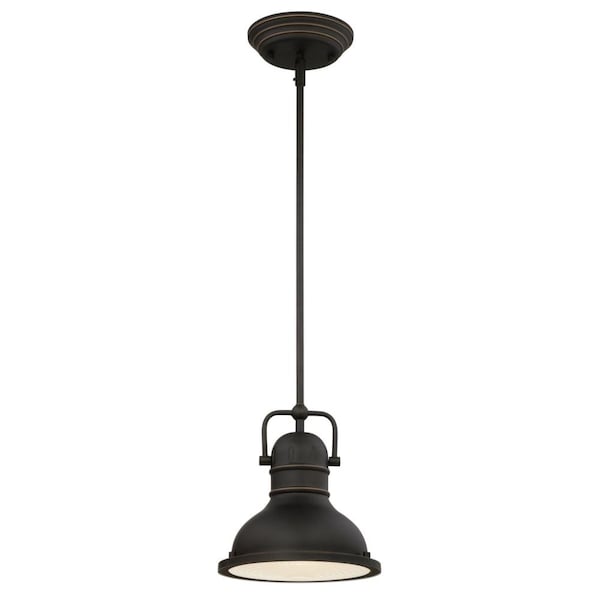 Westinghouse One-Light LED Mini Pendant Boswell ORB Frosted Prismatic Acrylic 63082A - main